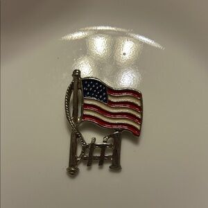 American Flag Brooch